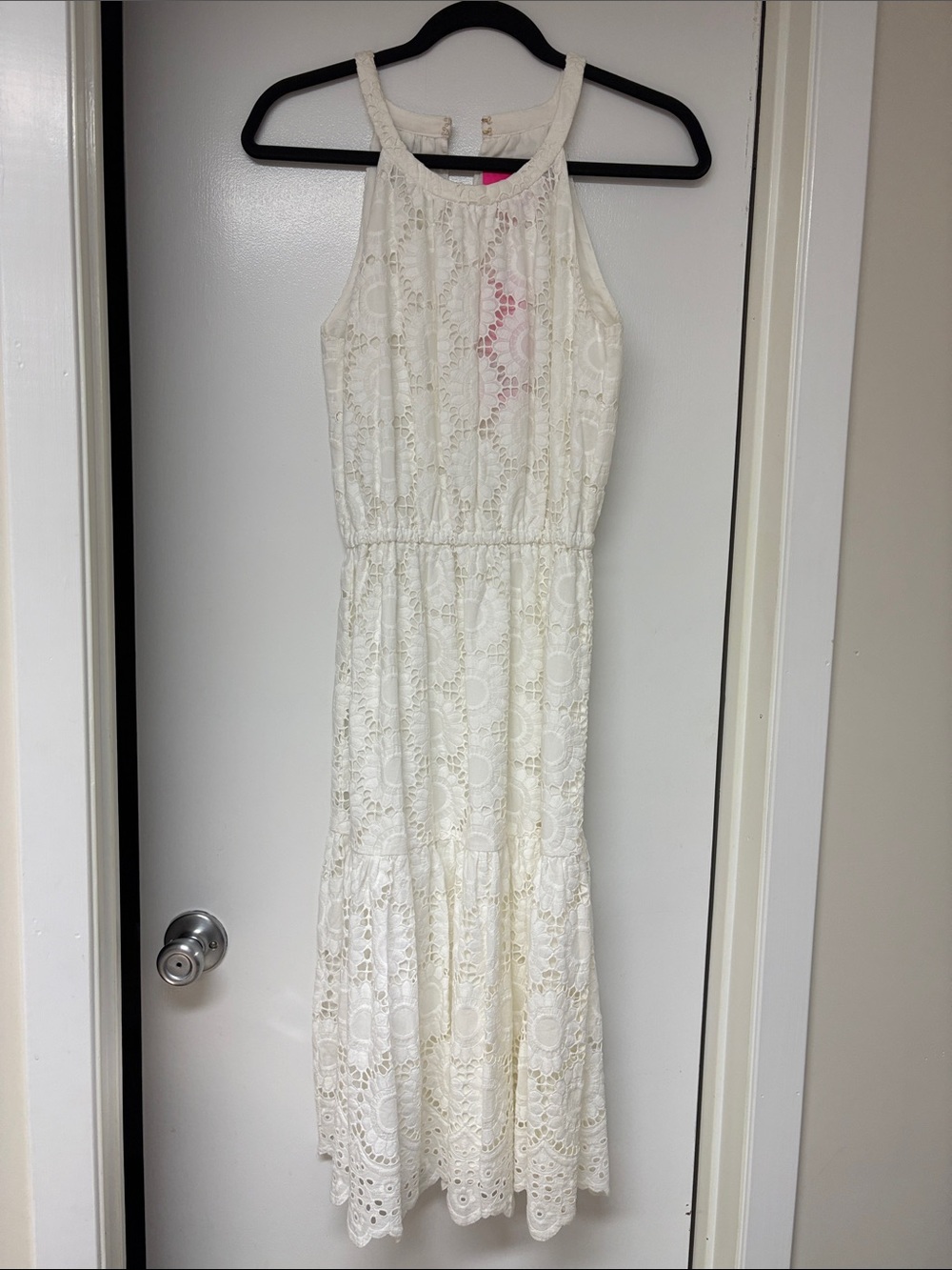 Lilly Pulitzer Ivory Lace Halter Maxi Dress